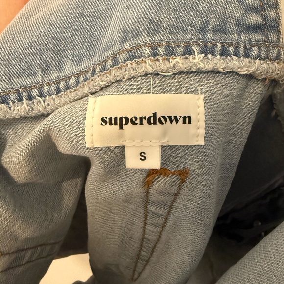 superdown Light Blue Denim Overalls - Picture 4 of 5